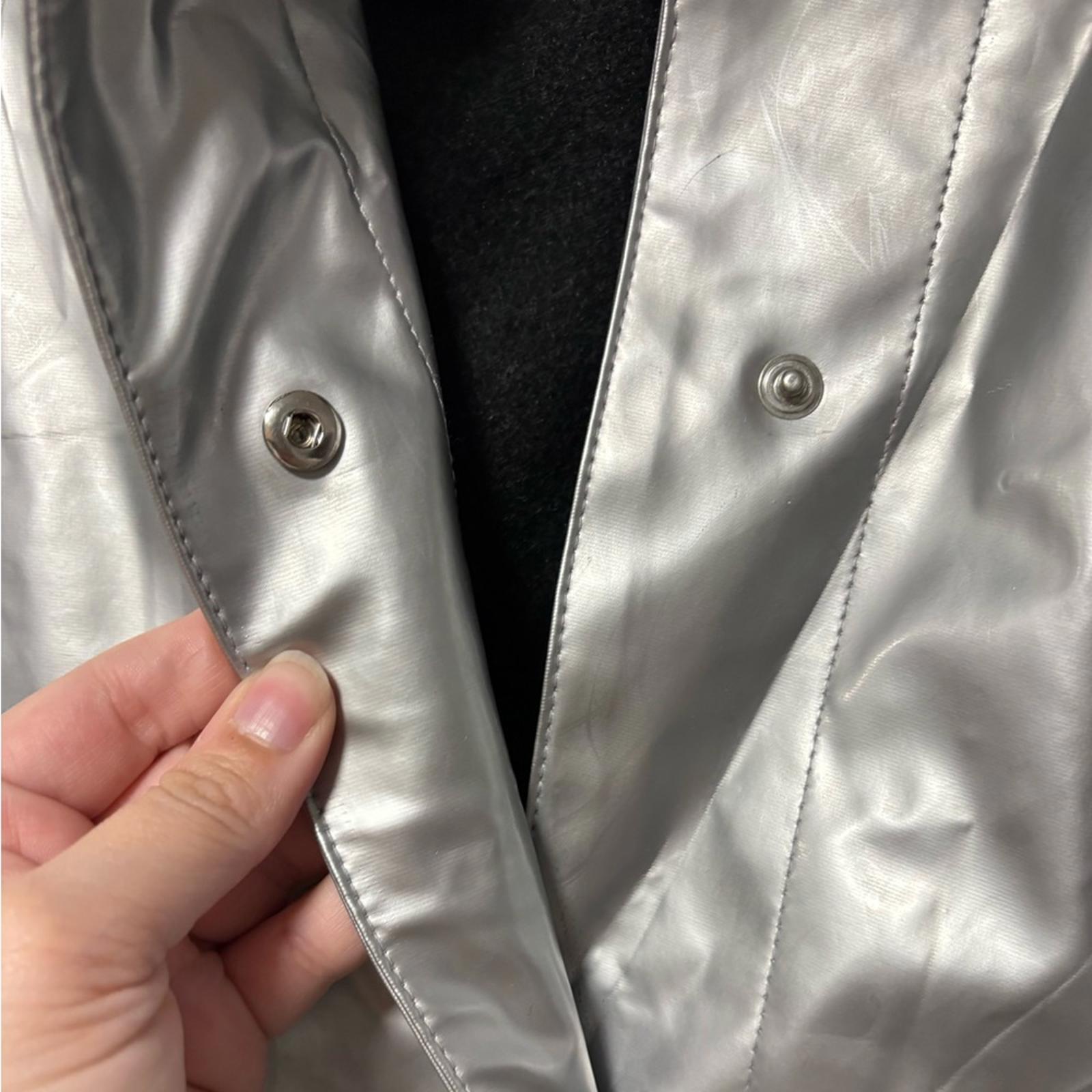 Michael Kors Silver Rain Jacket With Removable Lining Size XL