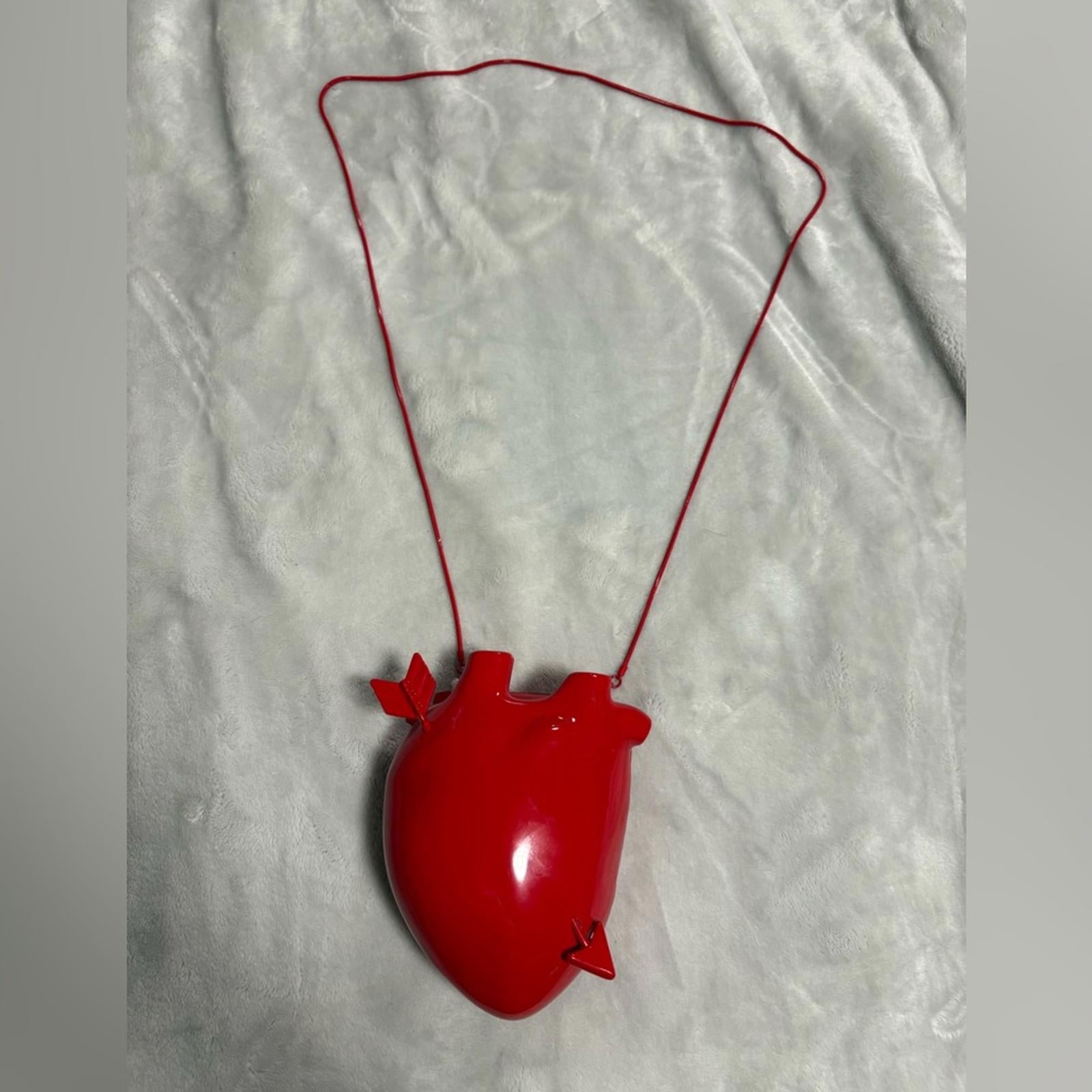 Zara Red Metal Anatomical Heart Mini Purse