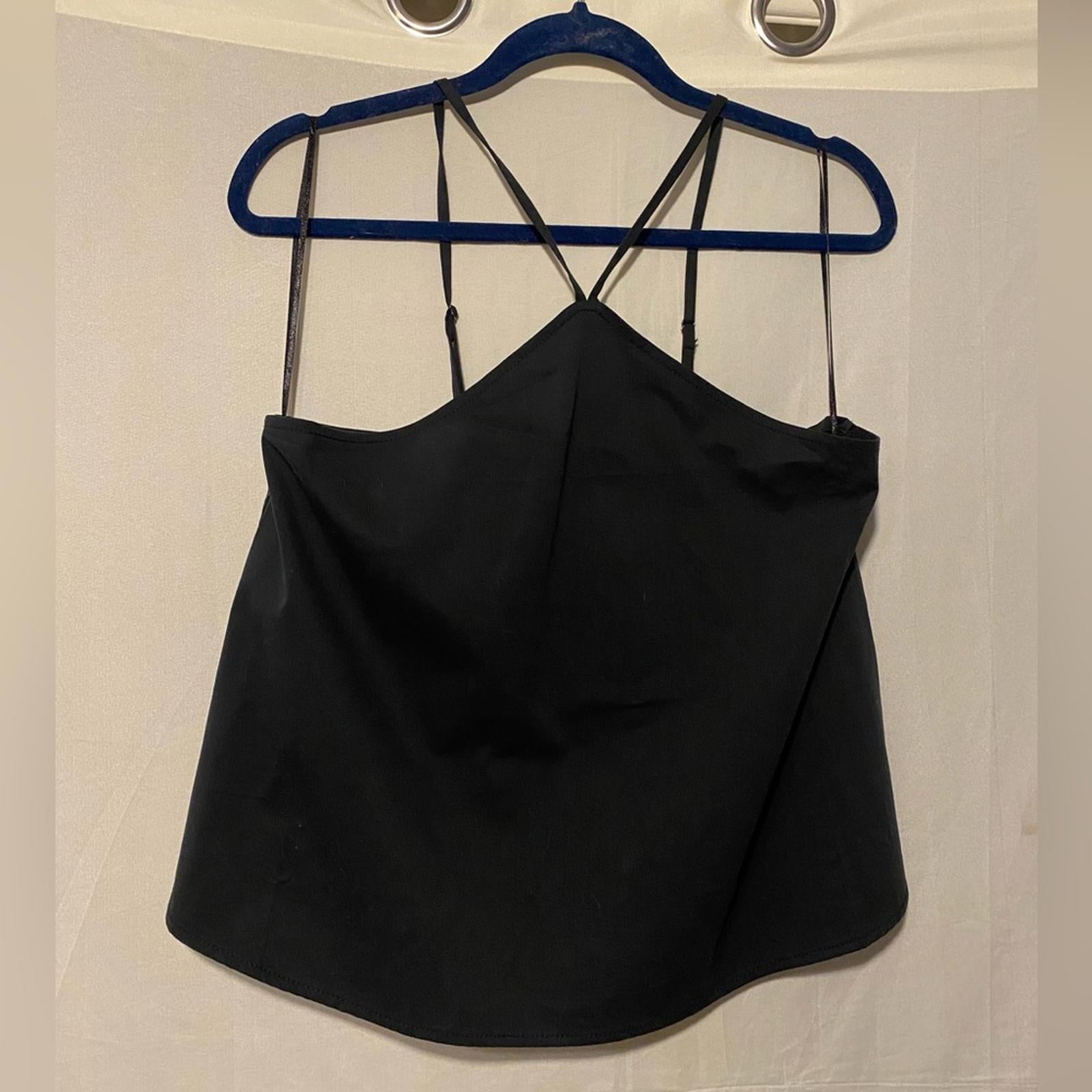 NWT Banana Republic Black Poplin Halter Top Size Large