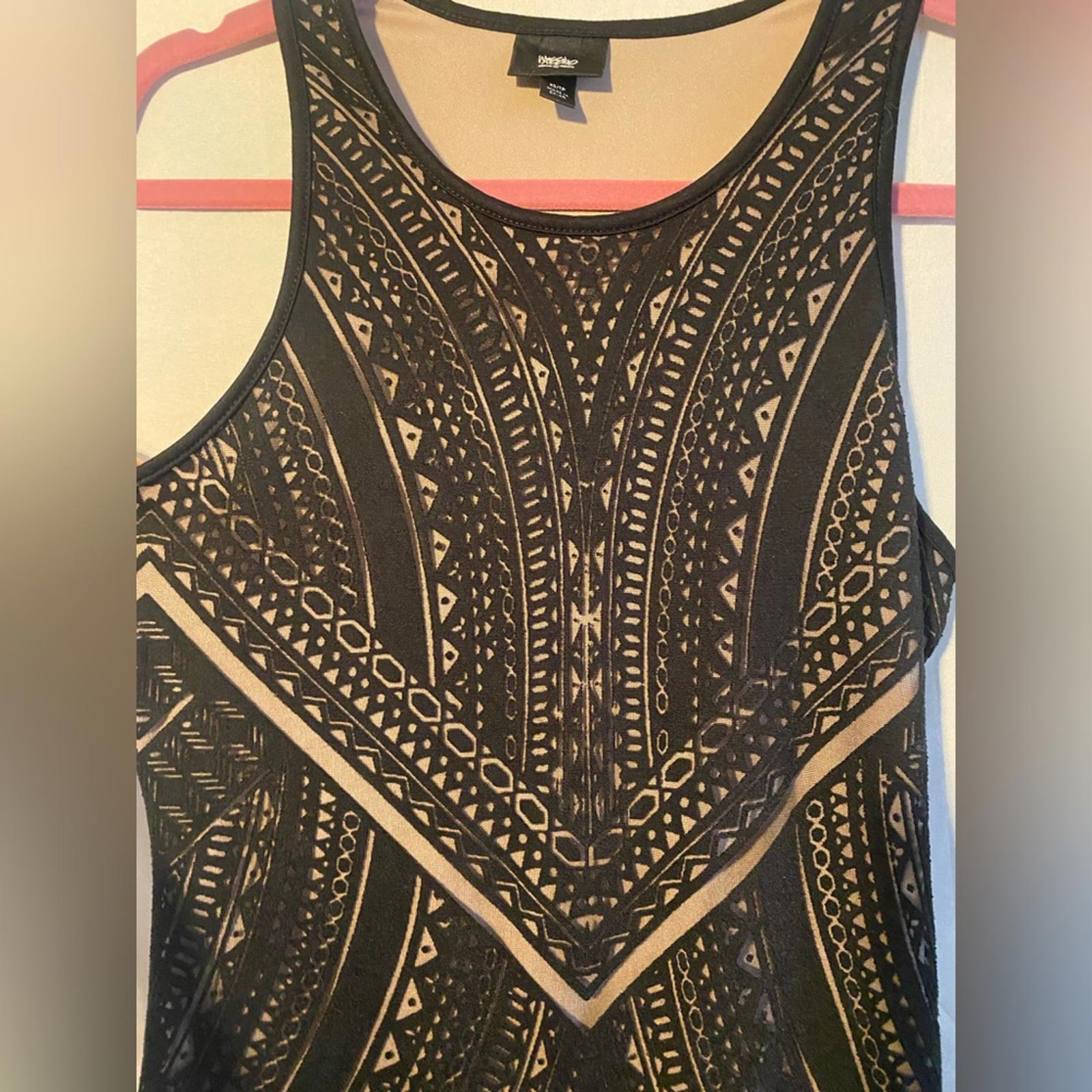 Massimo Black/Nude Overlay Dress Size XSmall