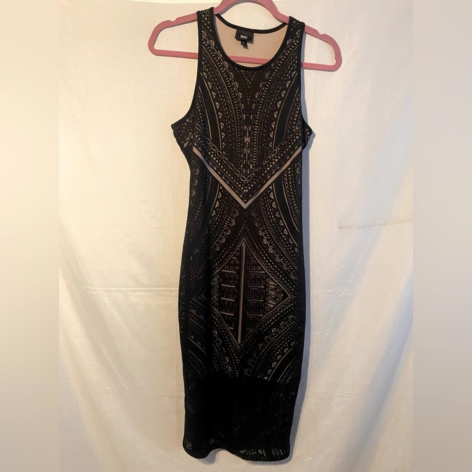 Massimo Black/Nude Overlay Dress Size XSmall