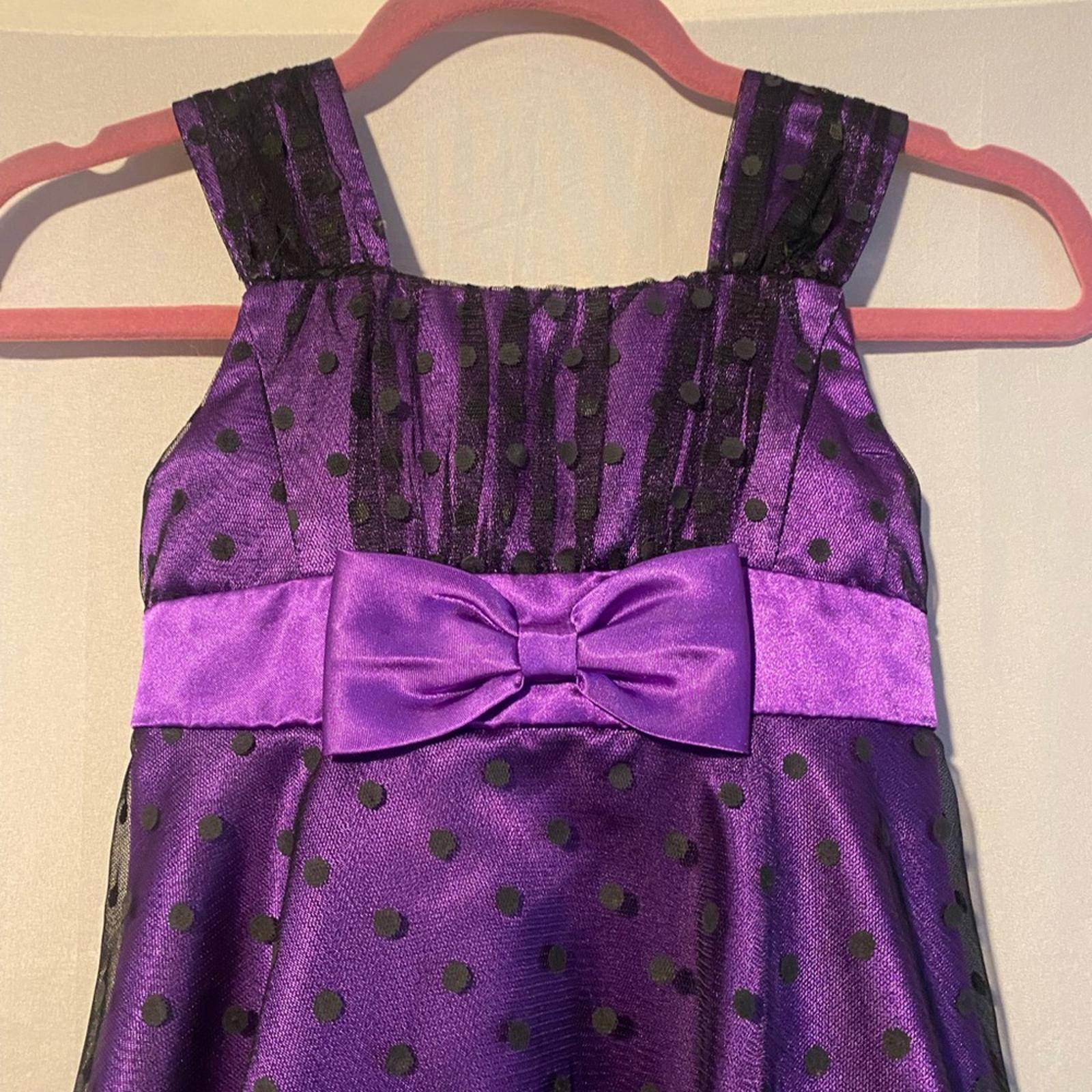 Girls Jona Michelle Sparkly Purple Party Dress Size 6