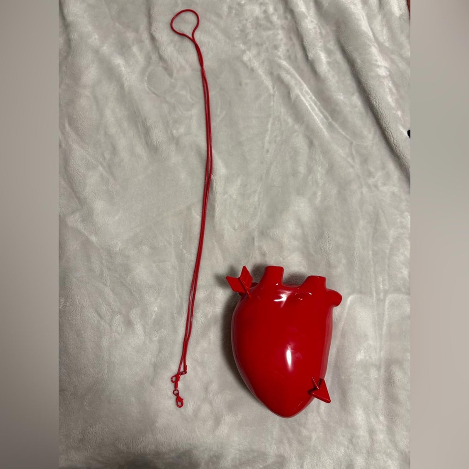 Zara Red Metal Anatomical Heart Mini Purse