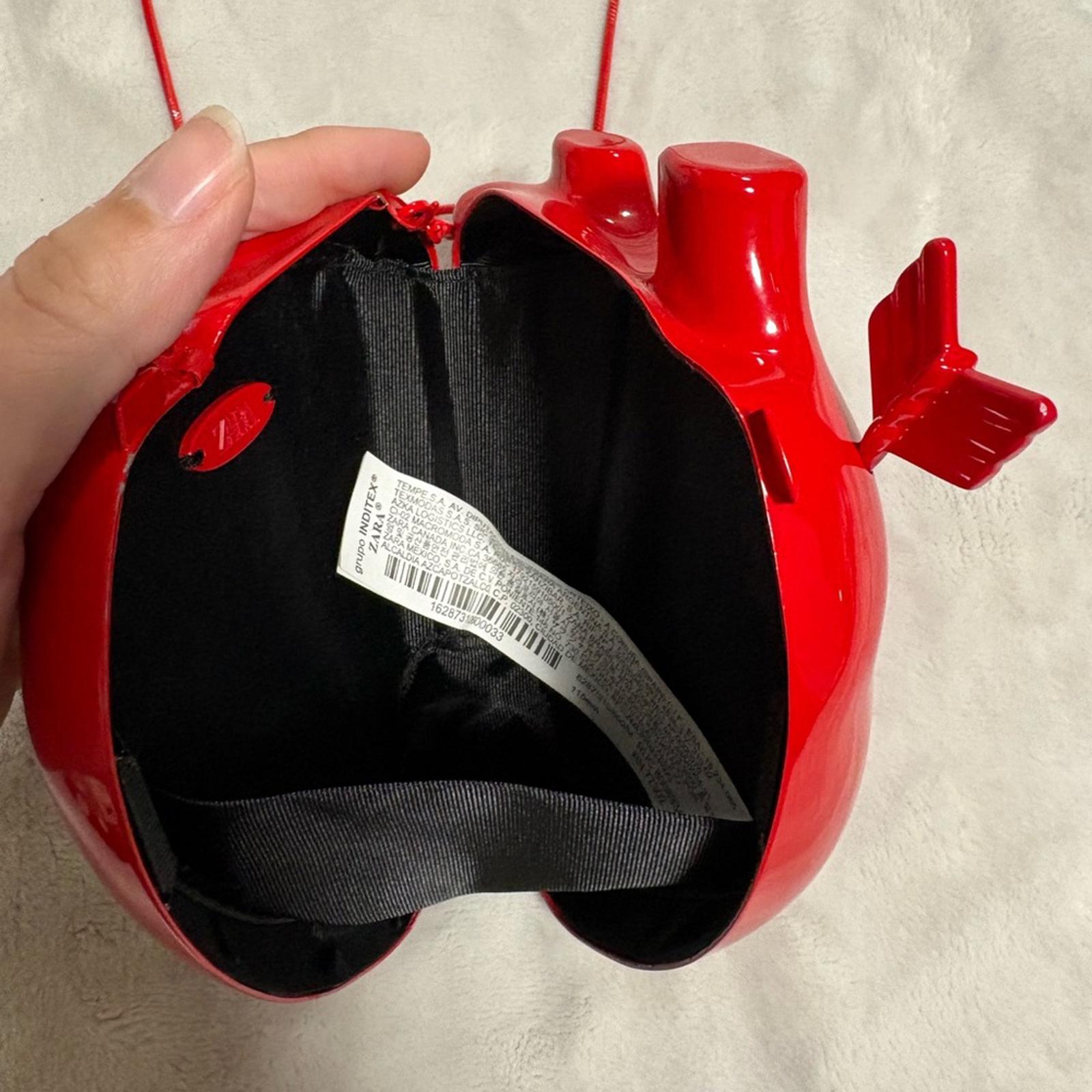 Zara Red Metal Anatomical Heart Mini Purse