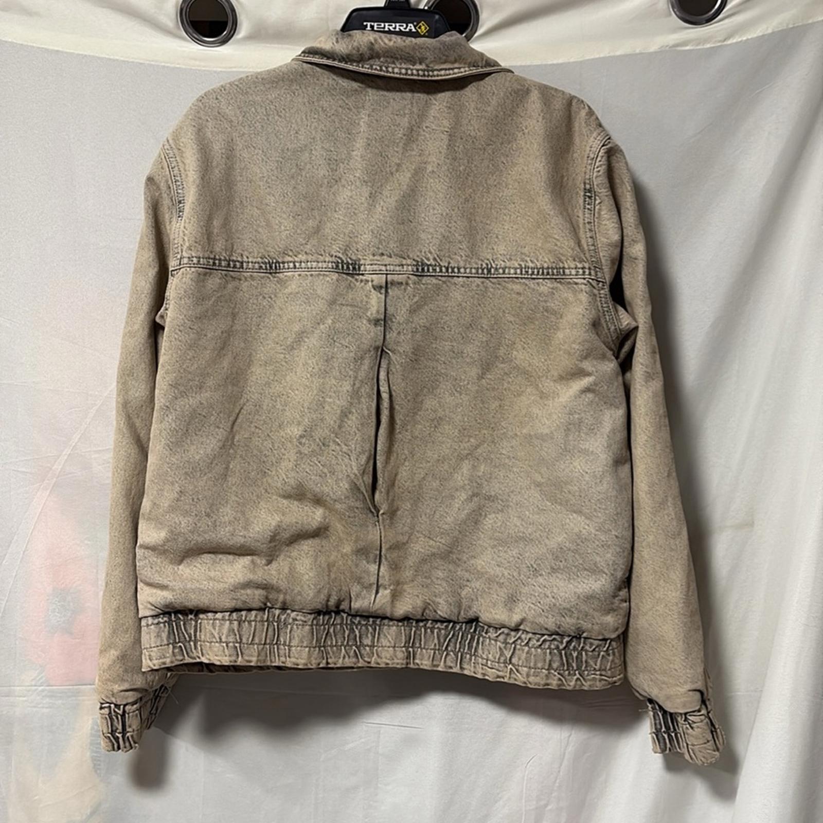 NWOT Zara Distressed Denim Bomber Jacket Size Small