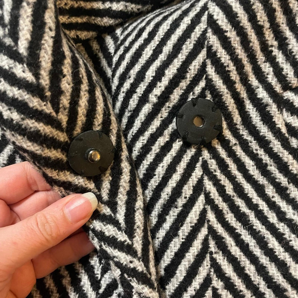 Sosken Jinny Cocoon Herringbone Boucle Coat XS/0