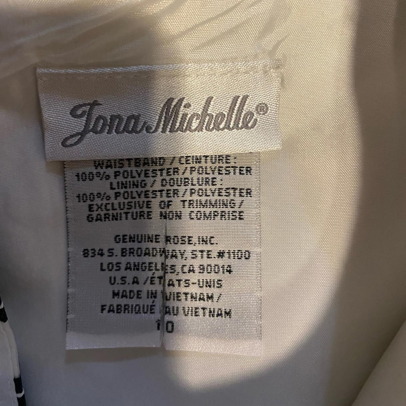 Girls Jona Michelle Black/White Party Dress Size 10