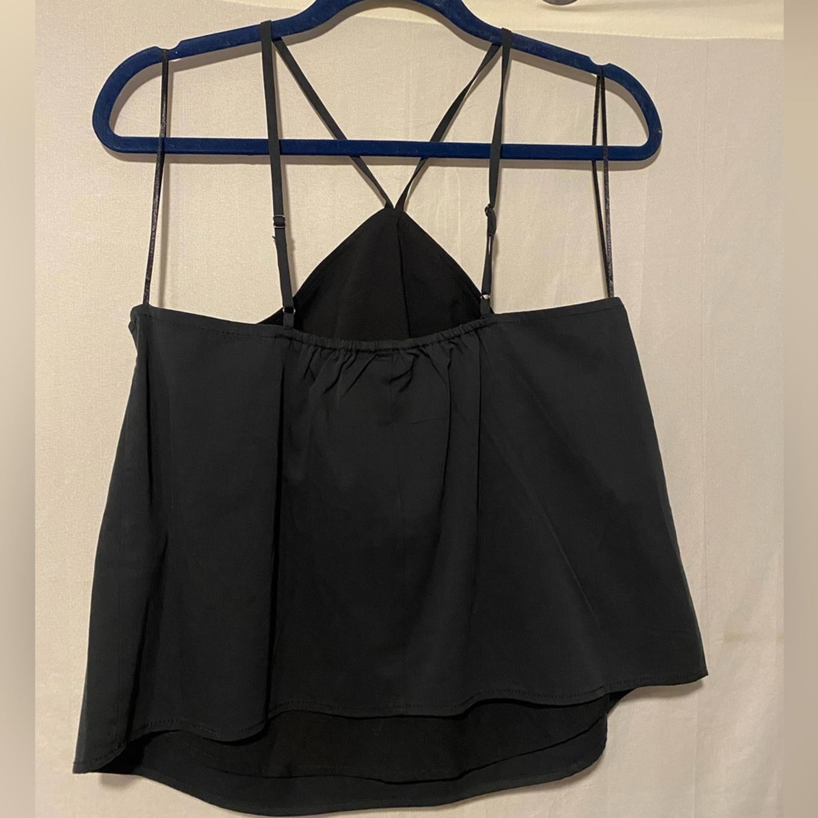 NWT Banana Republic Black Poplin Halter Top Size Large