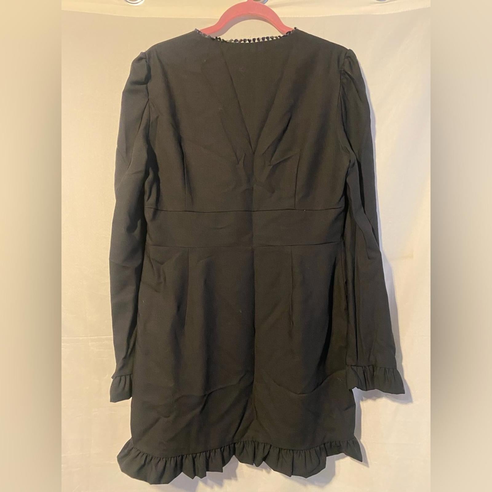 French Connection Ruffle Trim Mini Dress Size 12