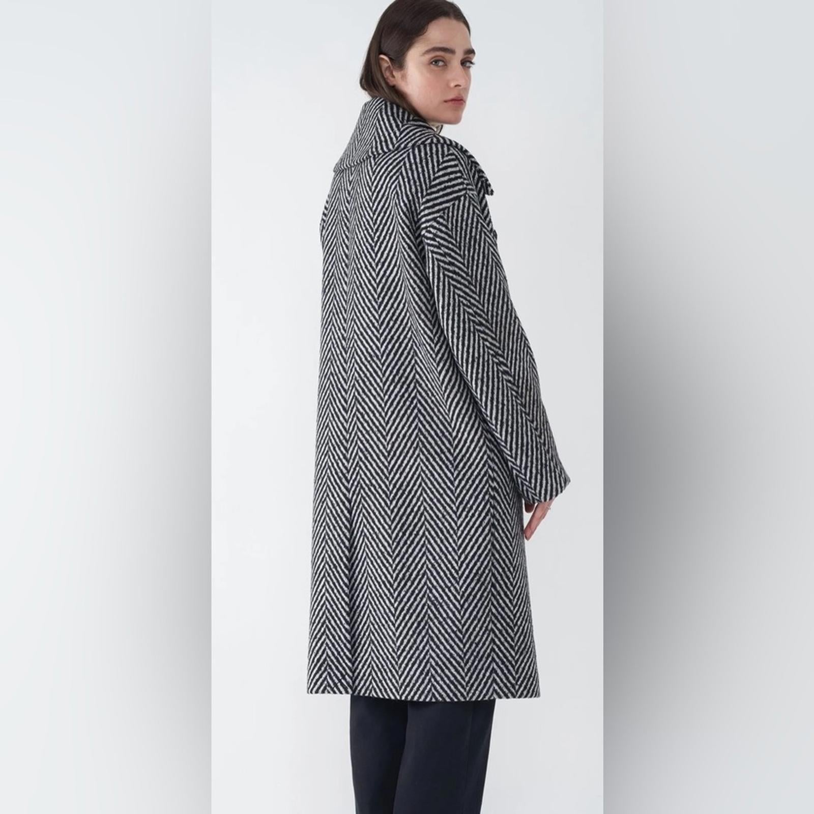 Sosken Jinny Cocoon Herringbone Boucle Coat XS/0