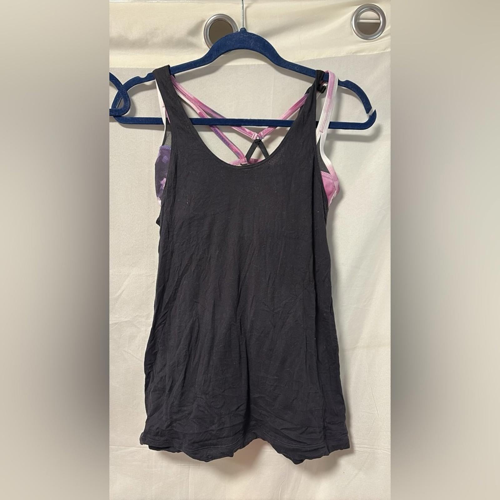 2 Lululemon Tanks With Sports Bras Size 8