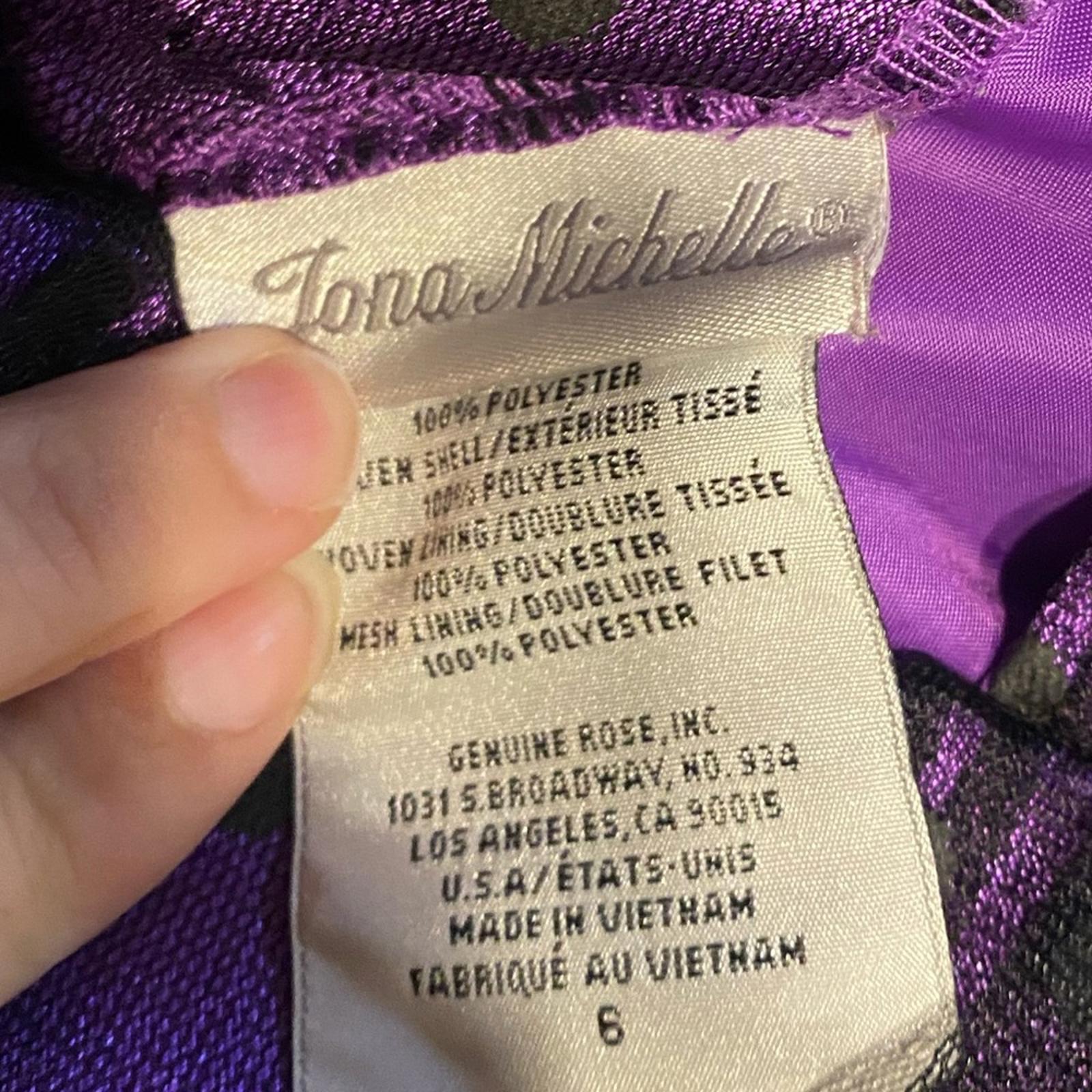 Girls Jona Michelle Sparkly Purple Party Dress Size 6