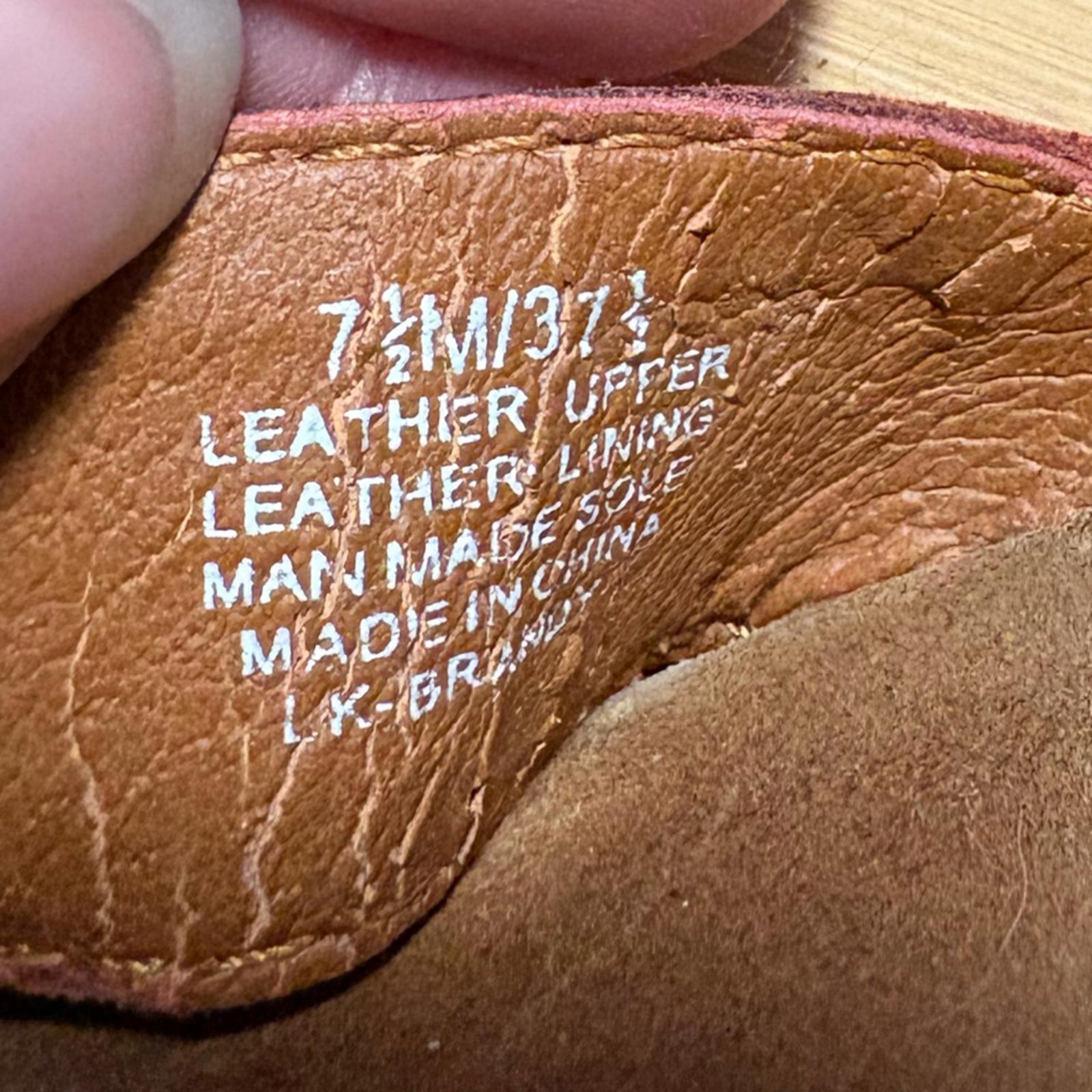 Lucky Brand Red Leather Wedge Sandals Size 7.5