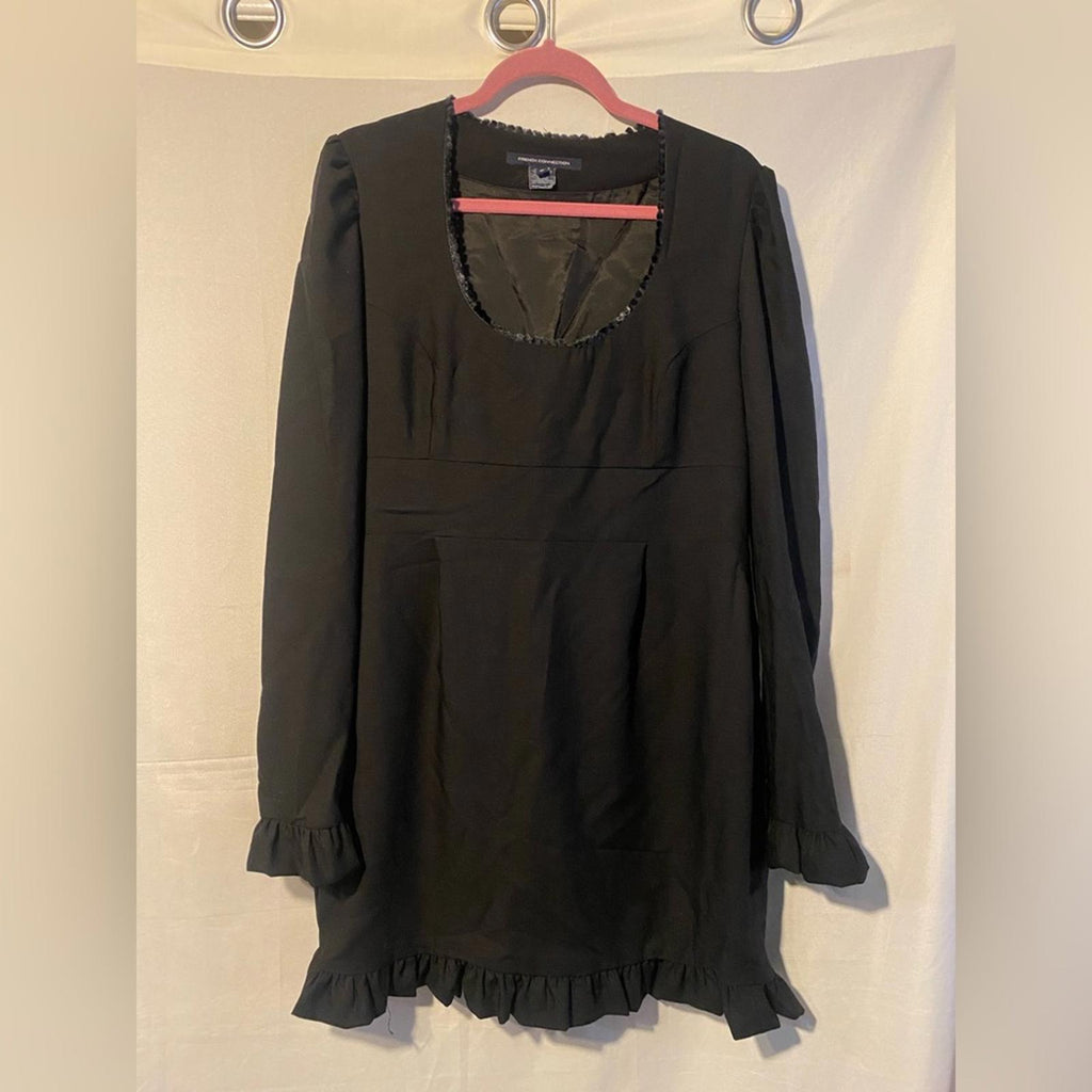 French Connection Ruffle Trim Mini Dress Size 12
