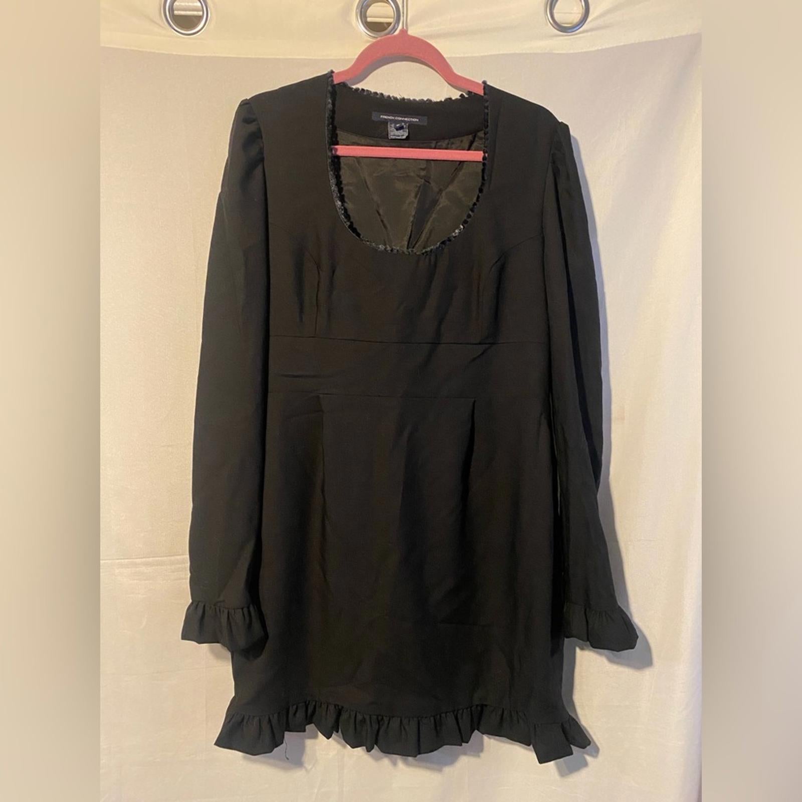French Connection Ruffle Trim Mini Dress Size 12