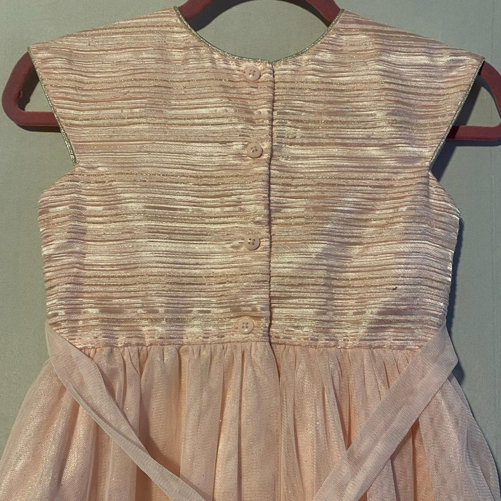 Girls Jona Michelle Pink and Silver Sparkle Party Dress Size 10