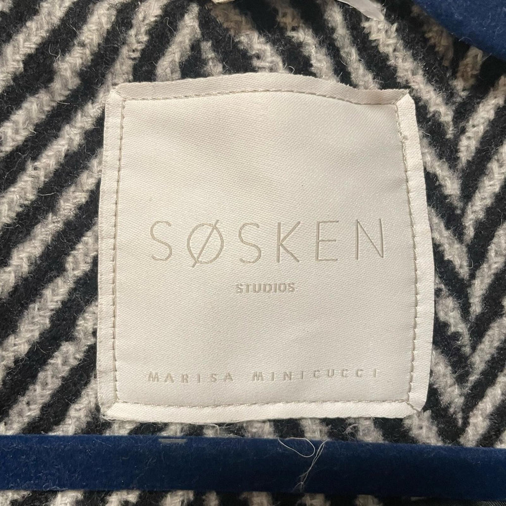 Sosken Jinny Cocoon Herringbone Boucle Coat XS/0