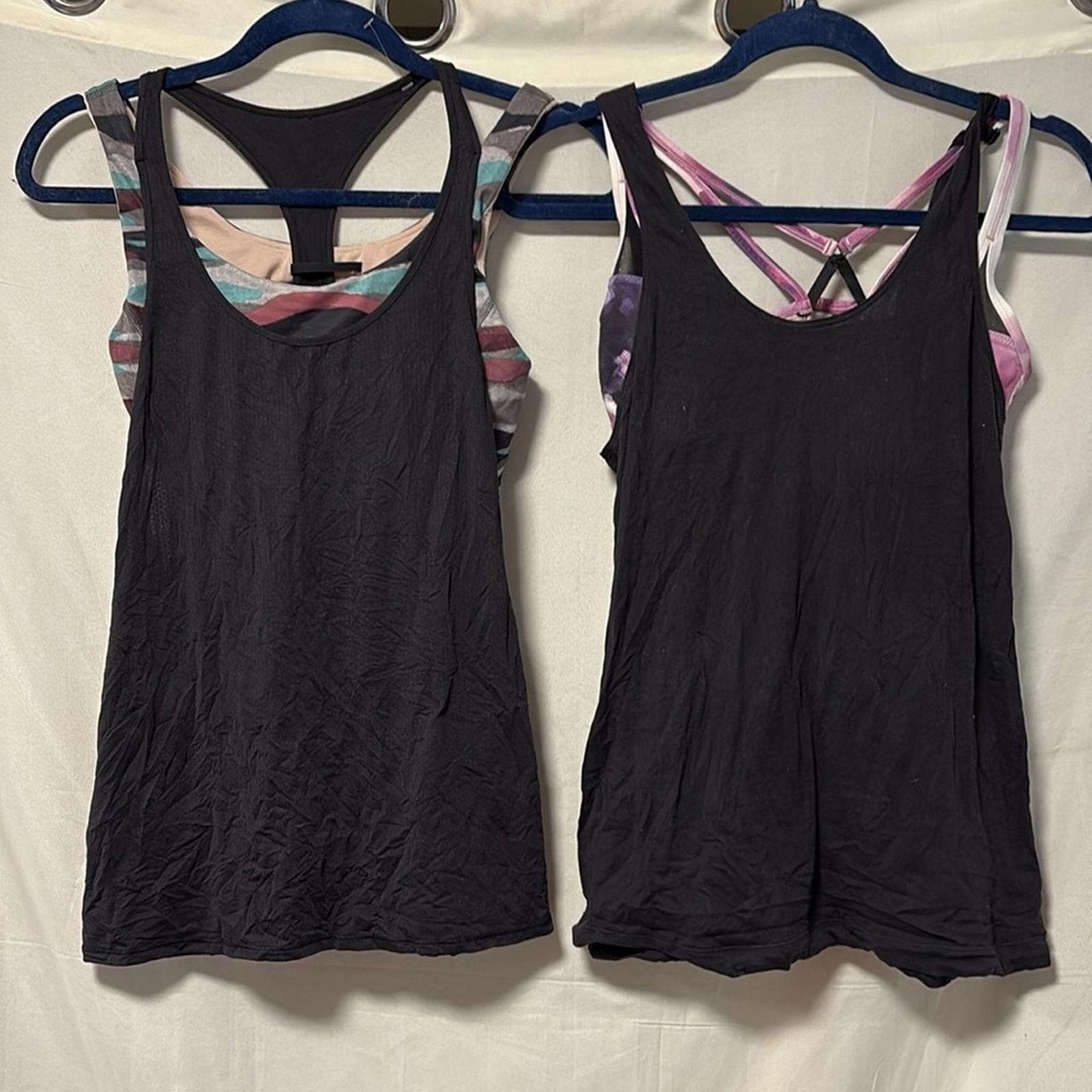 2 Lululemon Tanks With Sports Bras Size 8