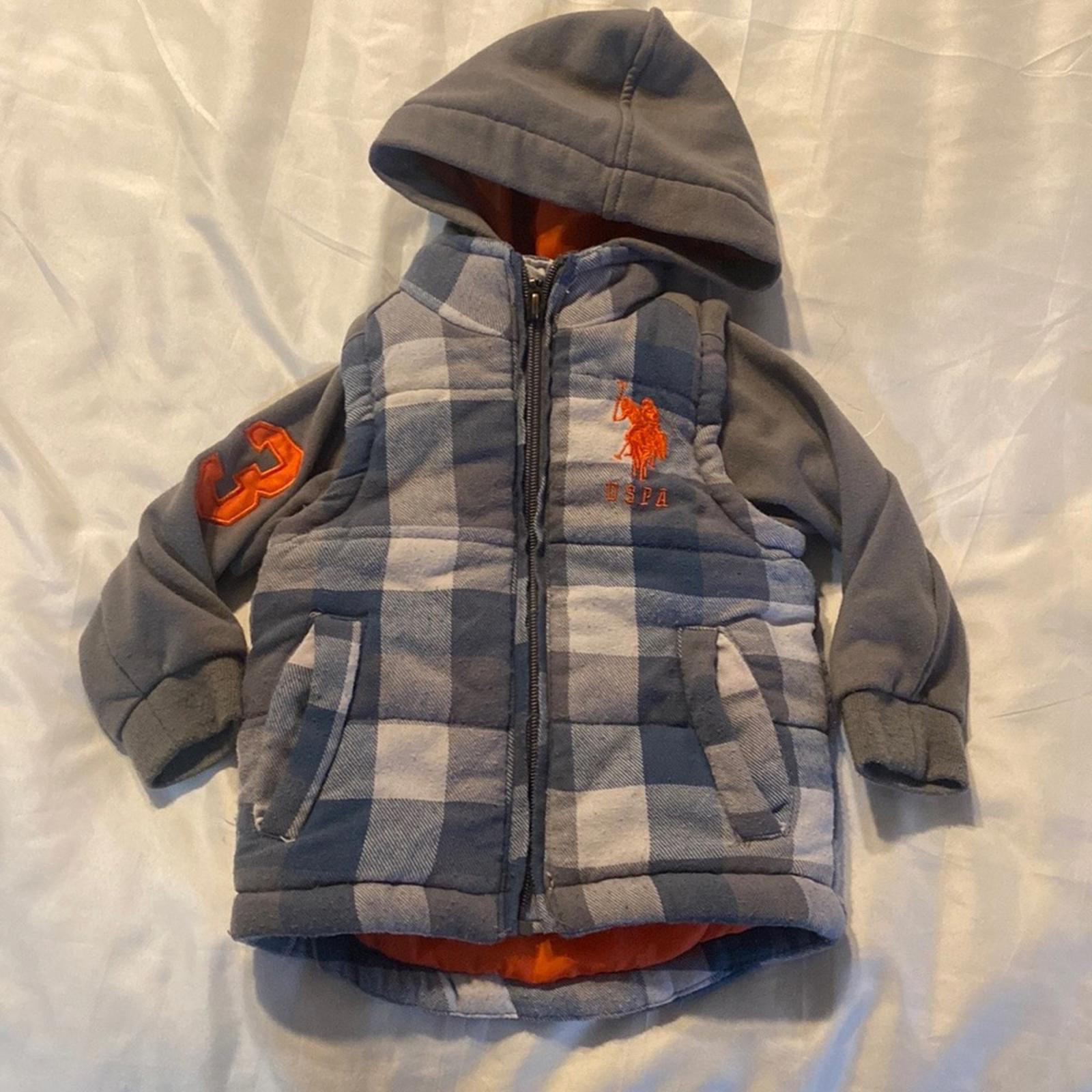 US Polo Hooded Vest Sweater Size 12m