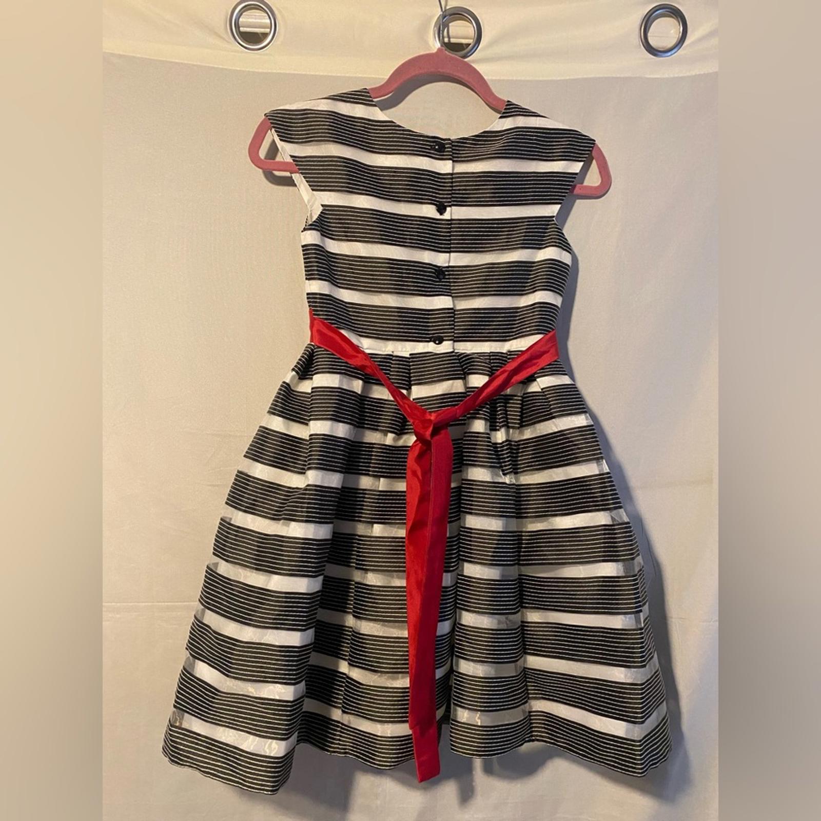 Girls Jona Michelle Black/White Party Dress Size 10