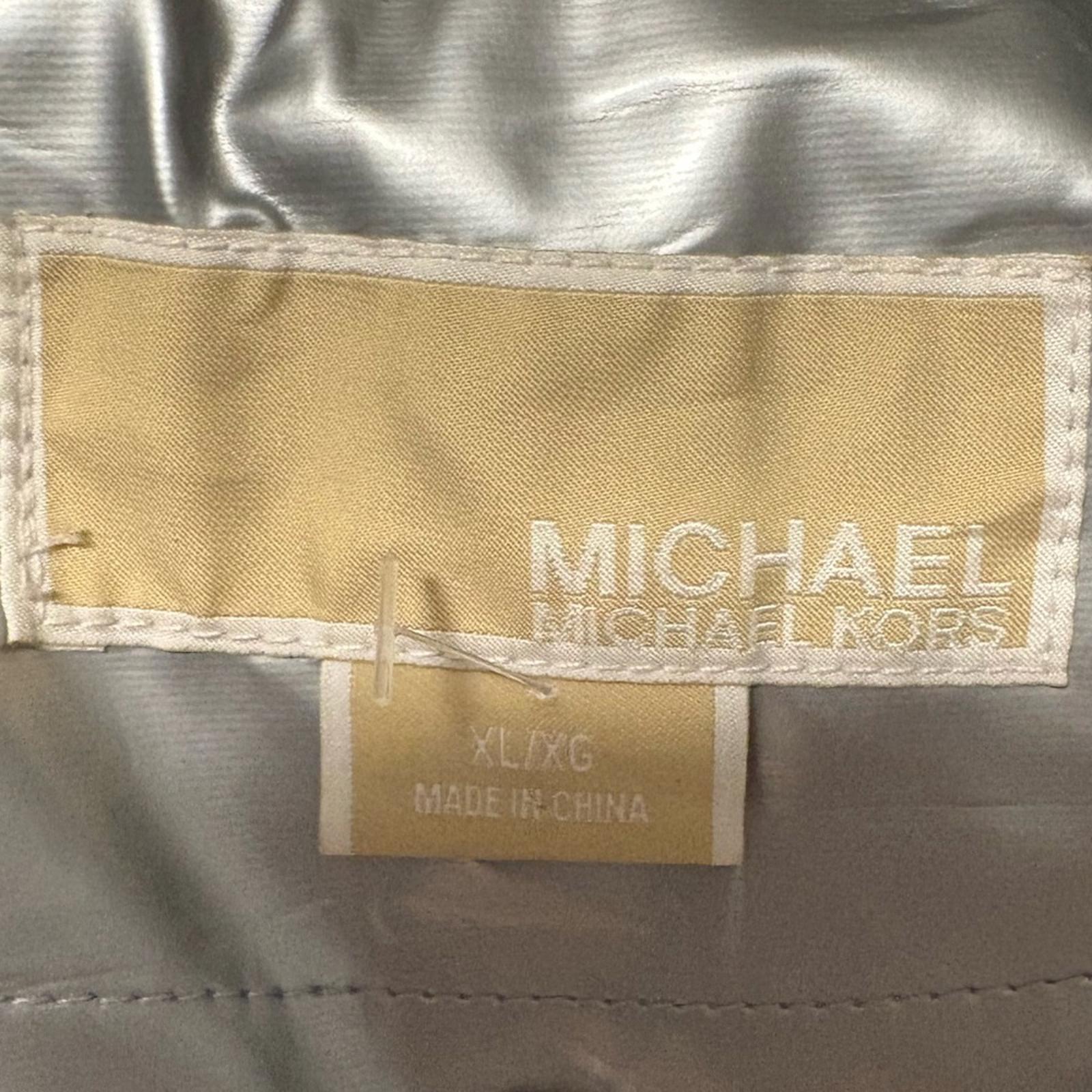 Michael Kors Silver Rain Jacket With Removable Lining Size XL