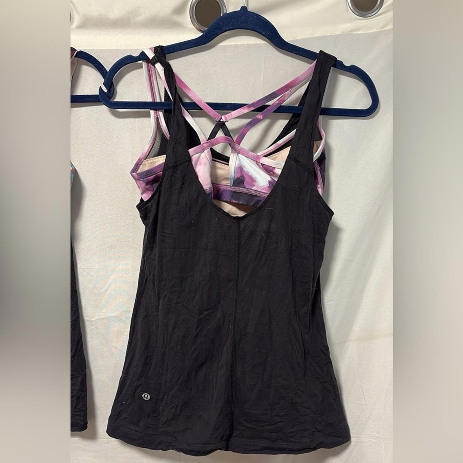 2 Lululemon Tanks With Sports Bras Size 8