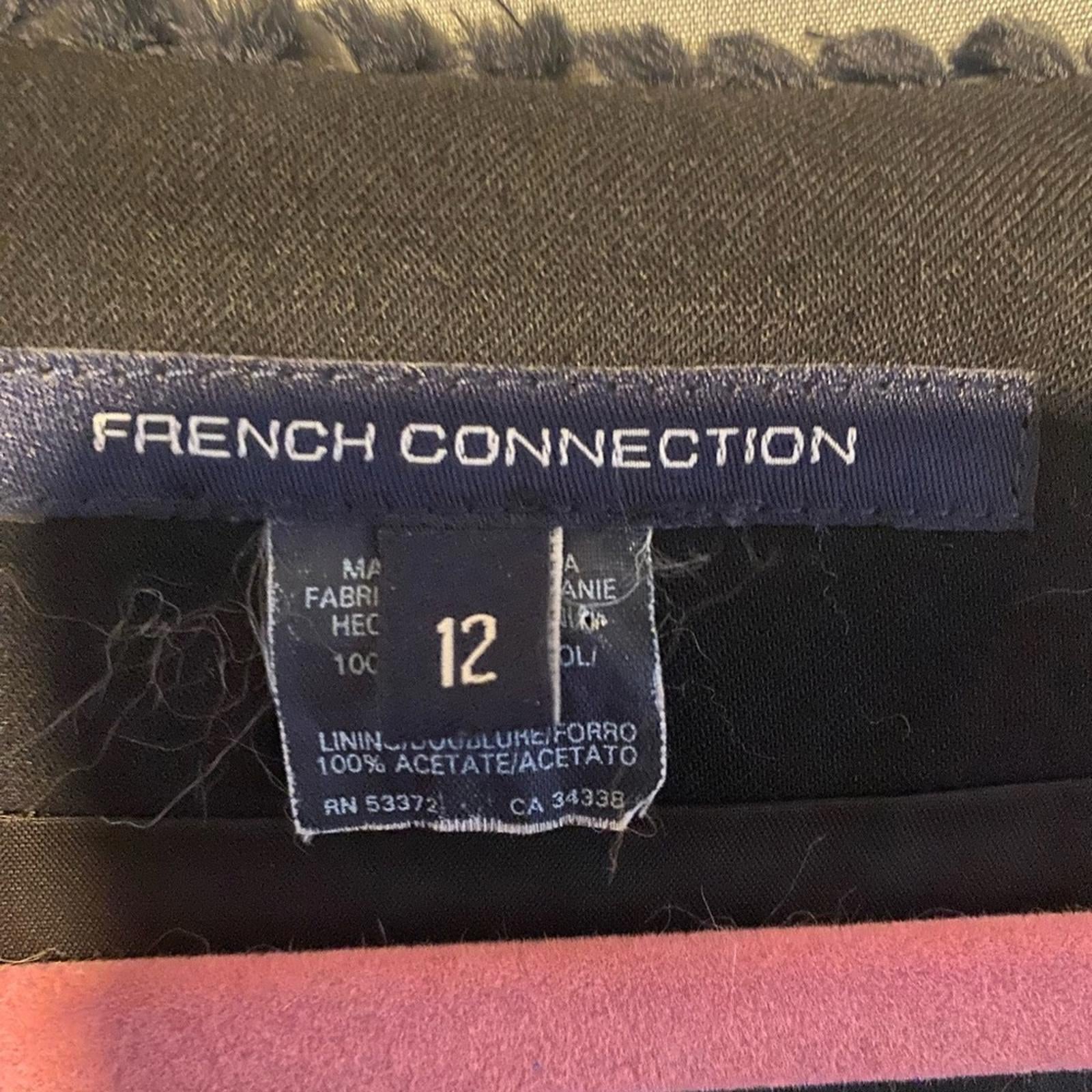 French Connection Ruffle Trim Mini Dress Size 12