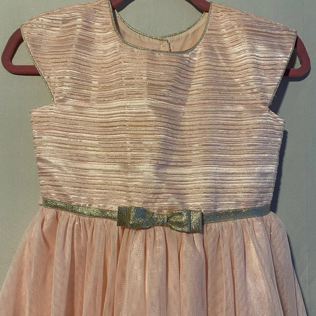 Girls Jona Michelle Pink and Silver Sparkle Party Dress Size 10