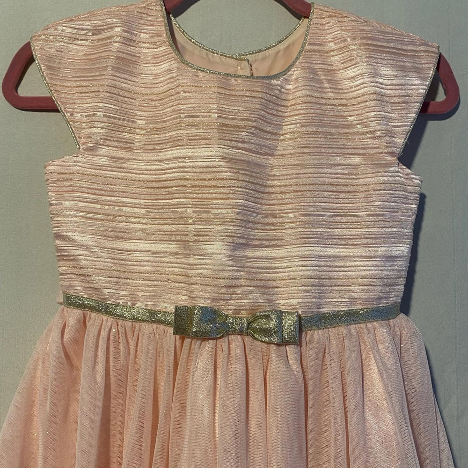 Girls Jona Michelle Pink and Silver Sparkle Party Dress Size 10