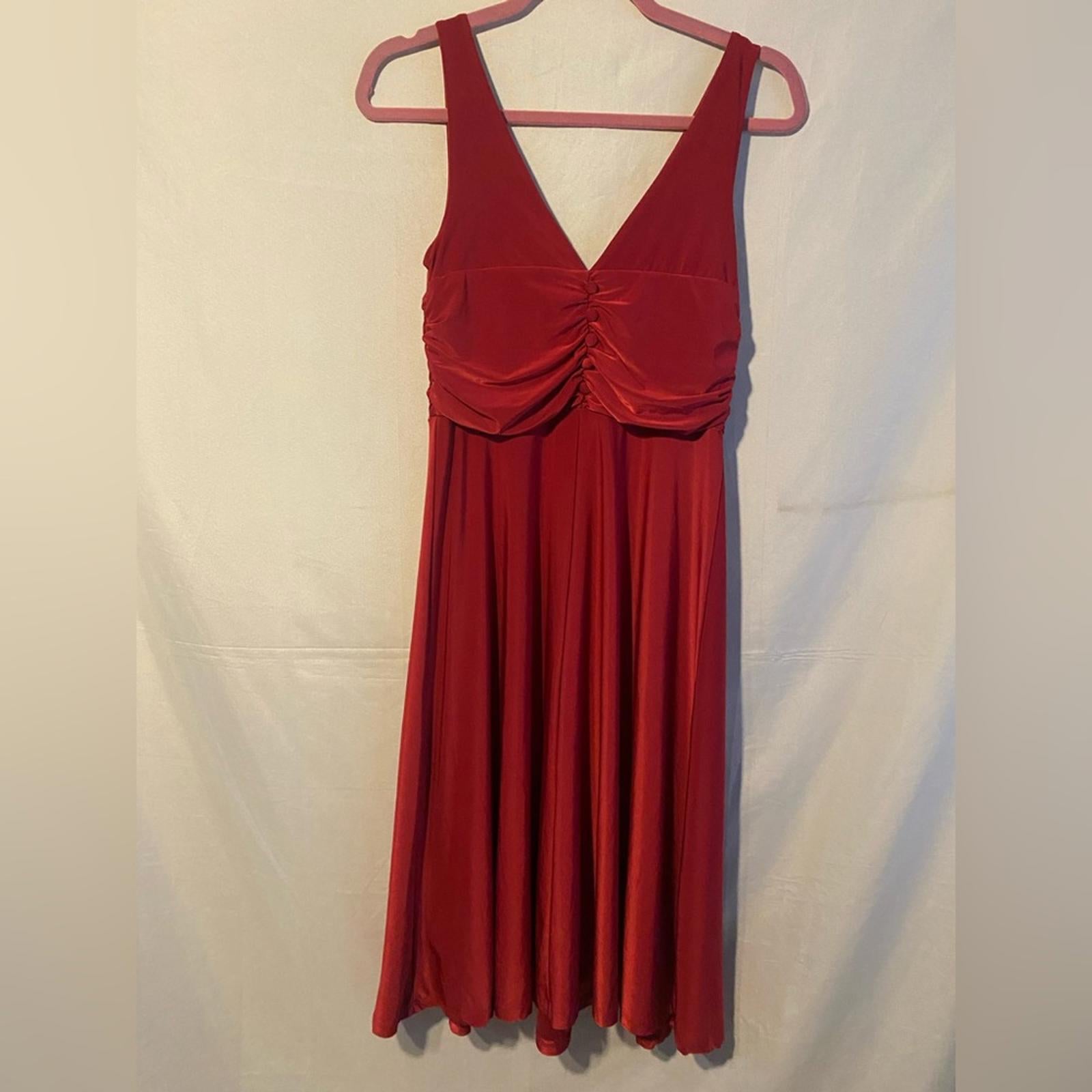 Reitmans Cranberry Silky Party Dress Size Small