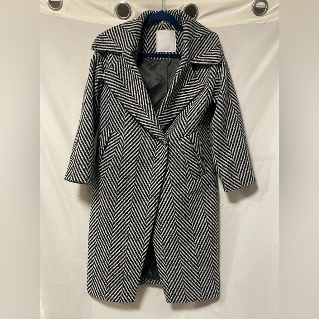 Sosken Jinny Cocoon Herringbone Boucle Coat XS/0