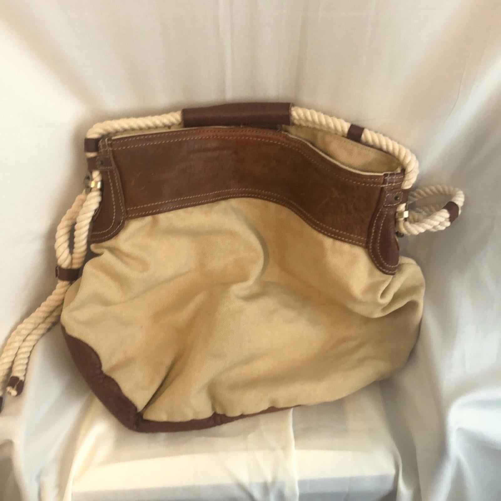07 Gap leather and canvas purse