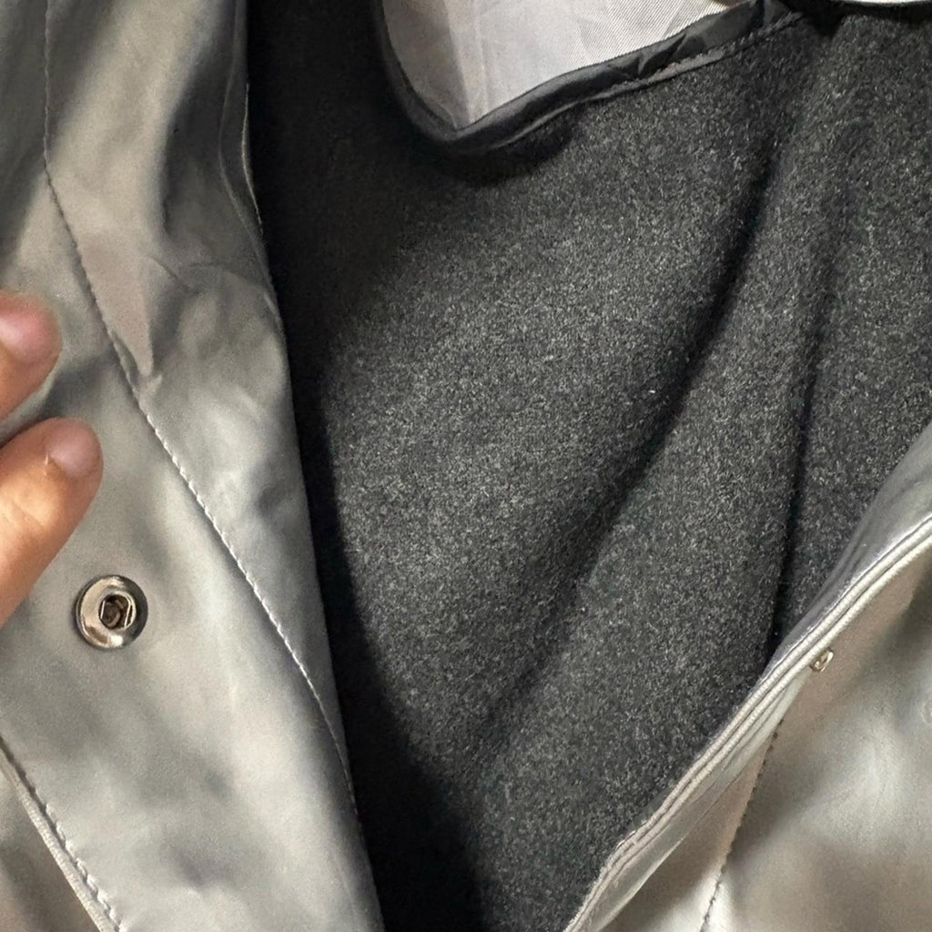 Michael Kors Silver Rain Jacket With Removable Lining Size XL