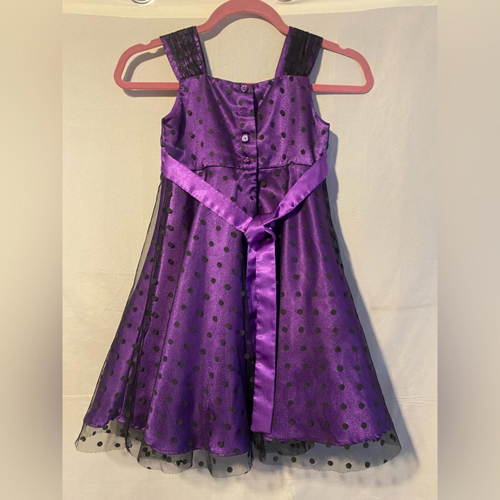 Girls Jona Michelle Sparkly Purple Party Dress Size 6