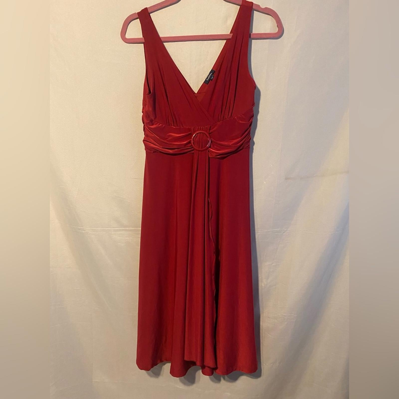 Reitmans Cranberry Silky Party Dress Size Small