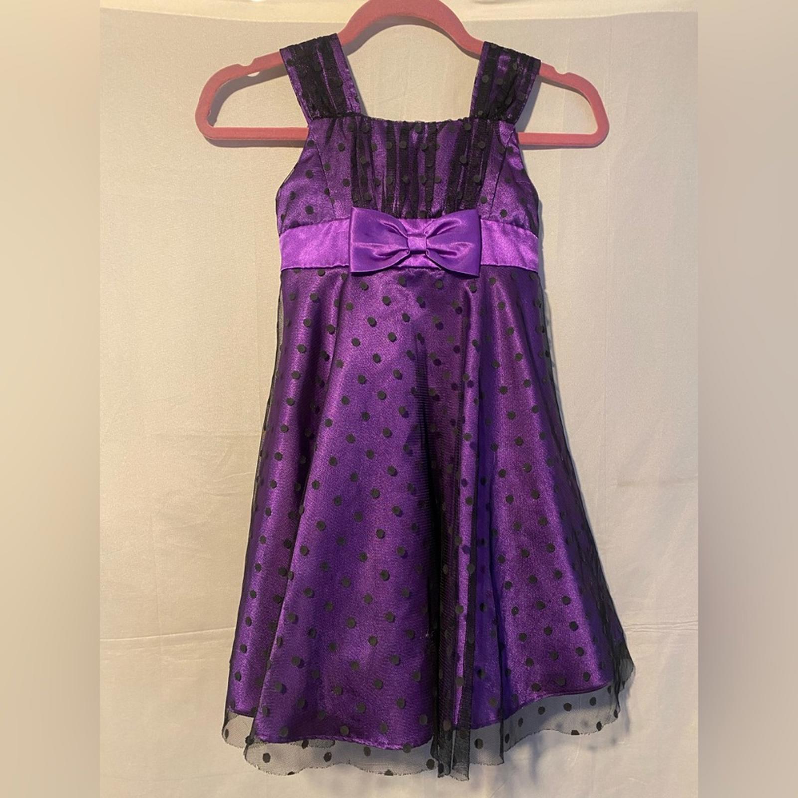 Girls Jona Michelle Sparkly Purple Party Dress Size 6